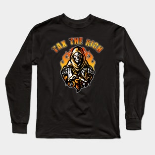 Tax The Rich Orange Long Sleeve T-Shirt